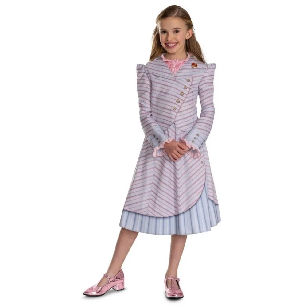 NWT Wicked The Musical Glinda Upland Shiz Classic Girls Costume Dress Sz S & M